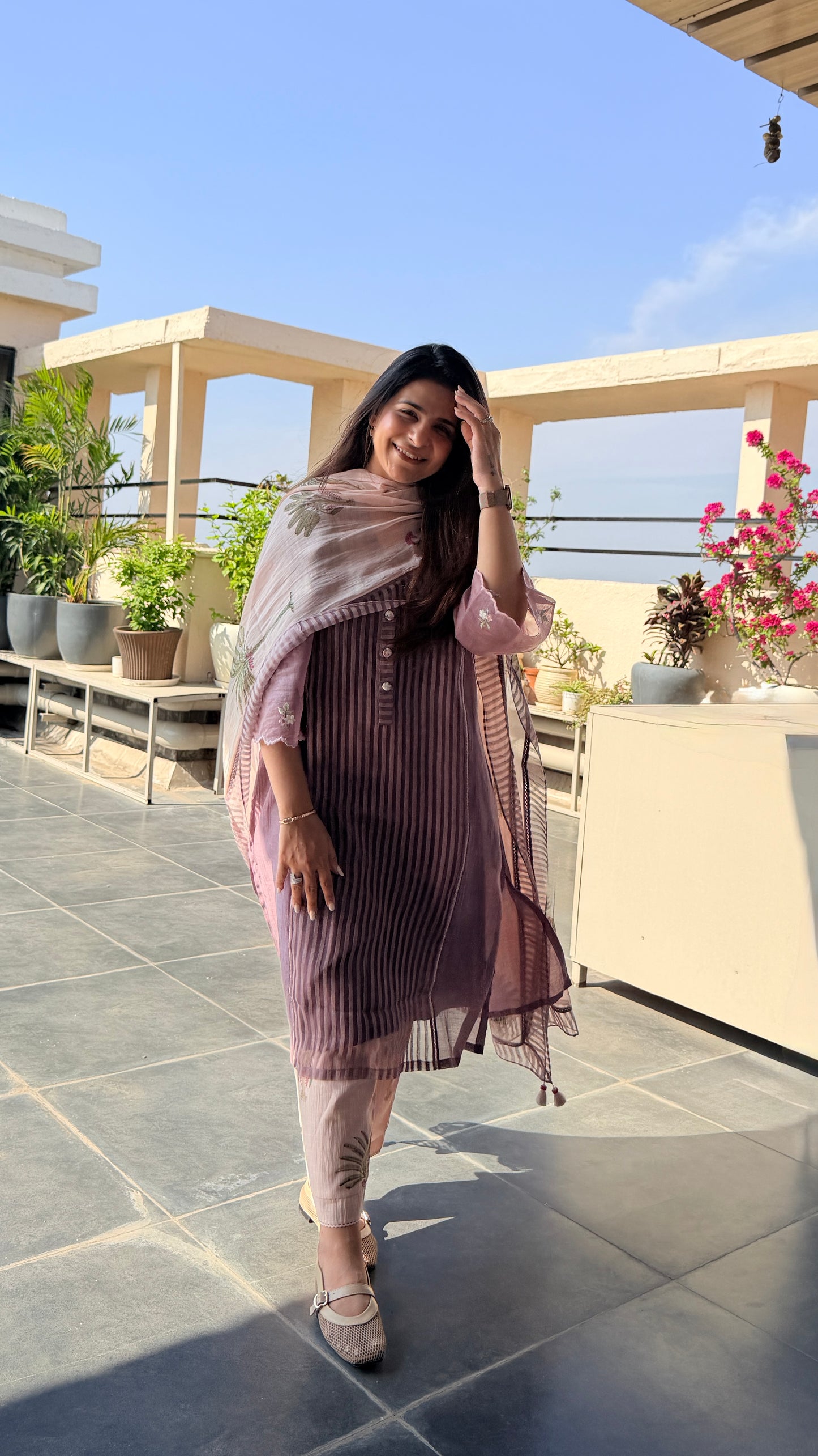 Olivia - The Dusty Plum Kurta Set