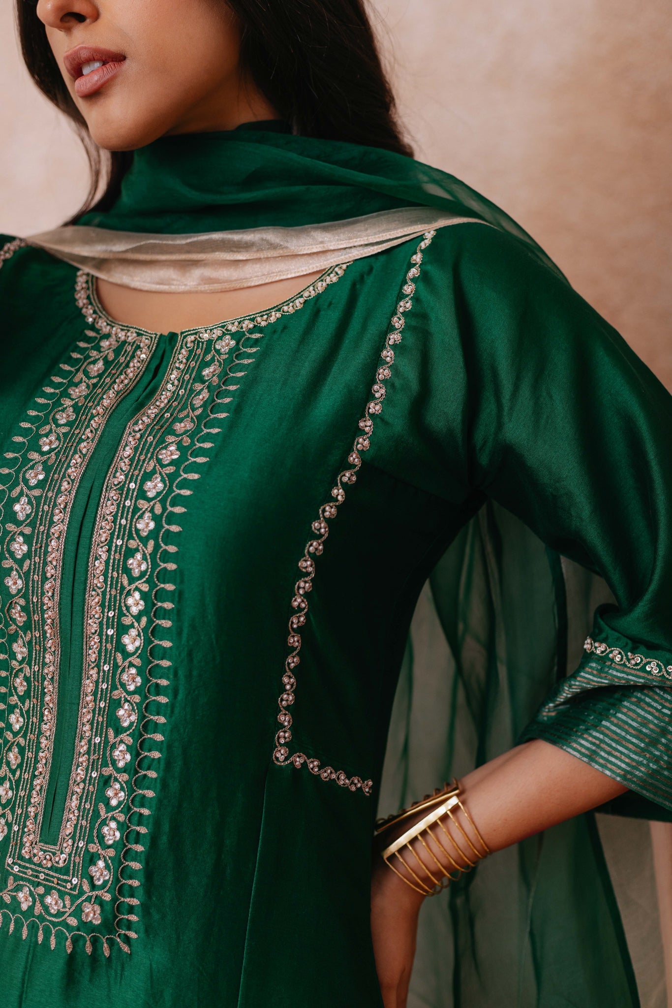 Ayaat - The Emerald Green Suit Set