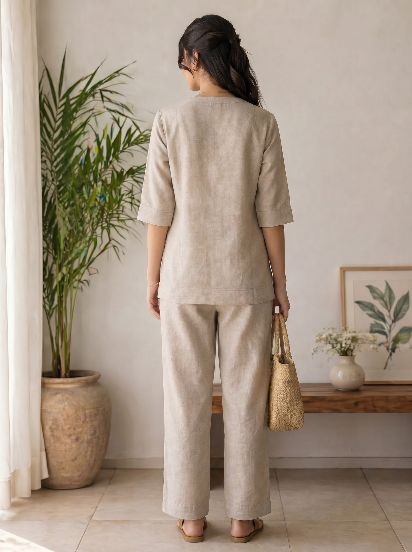 Dia - The Linen Co-ord Set (Self)