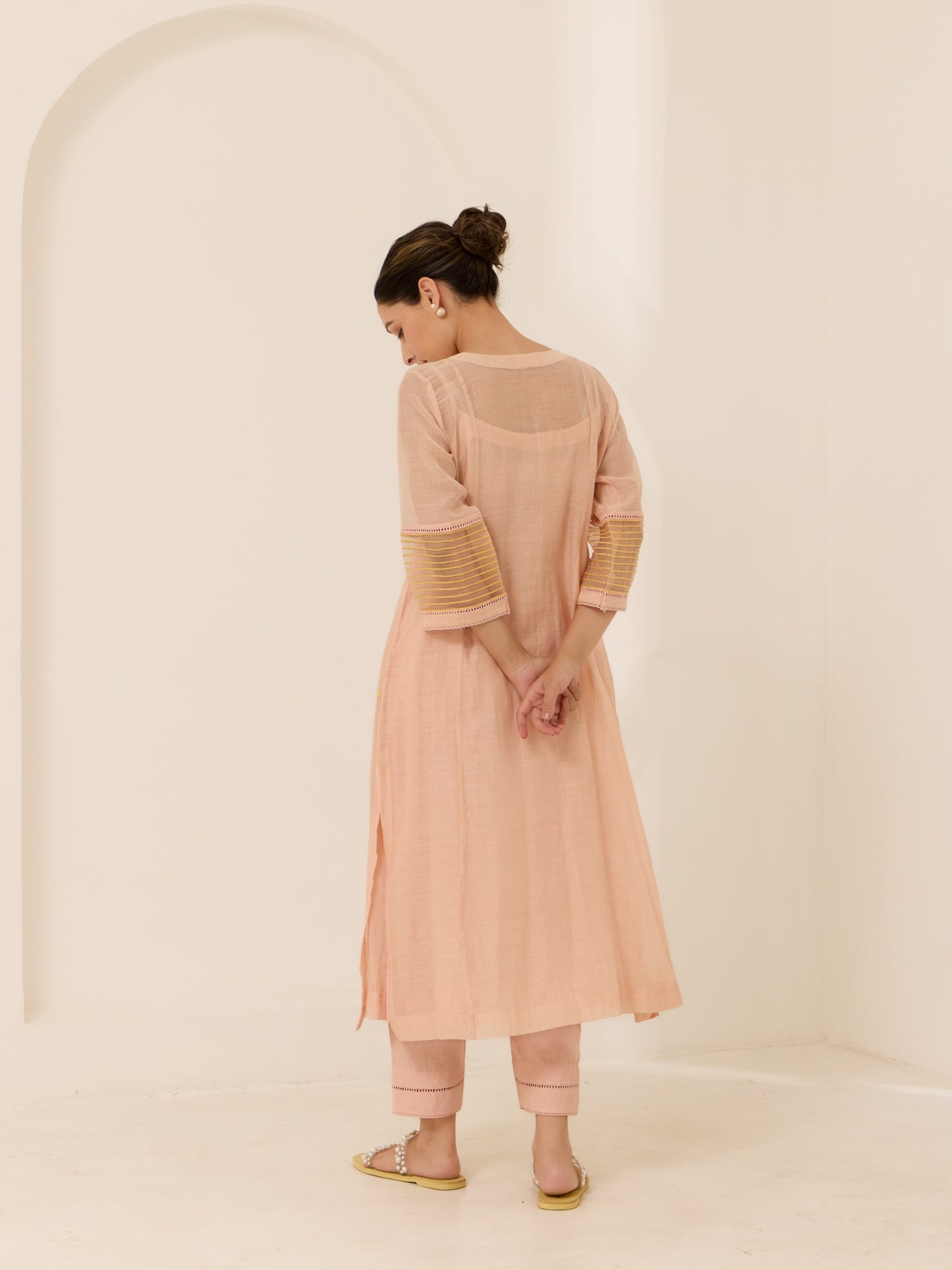 Dahlia - The Peach Kurta Set