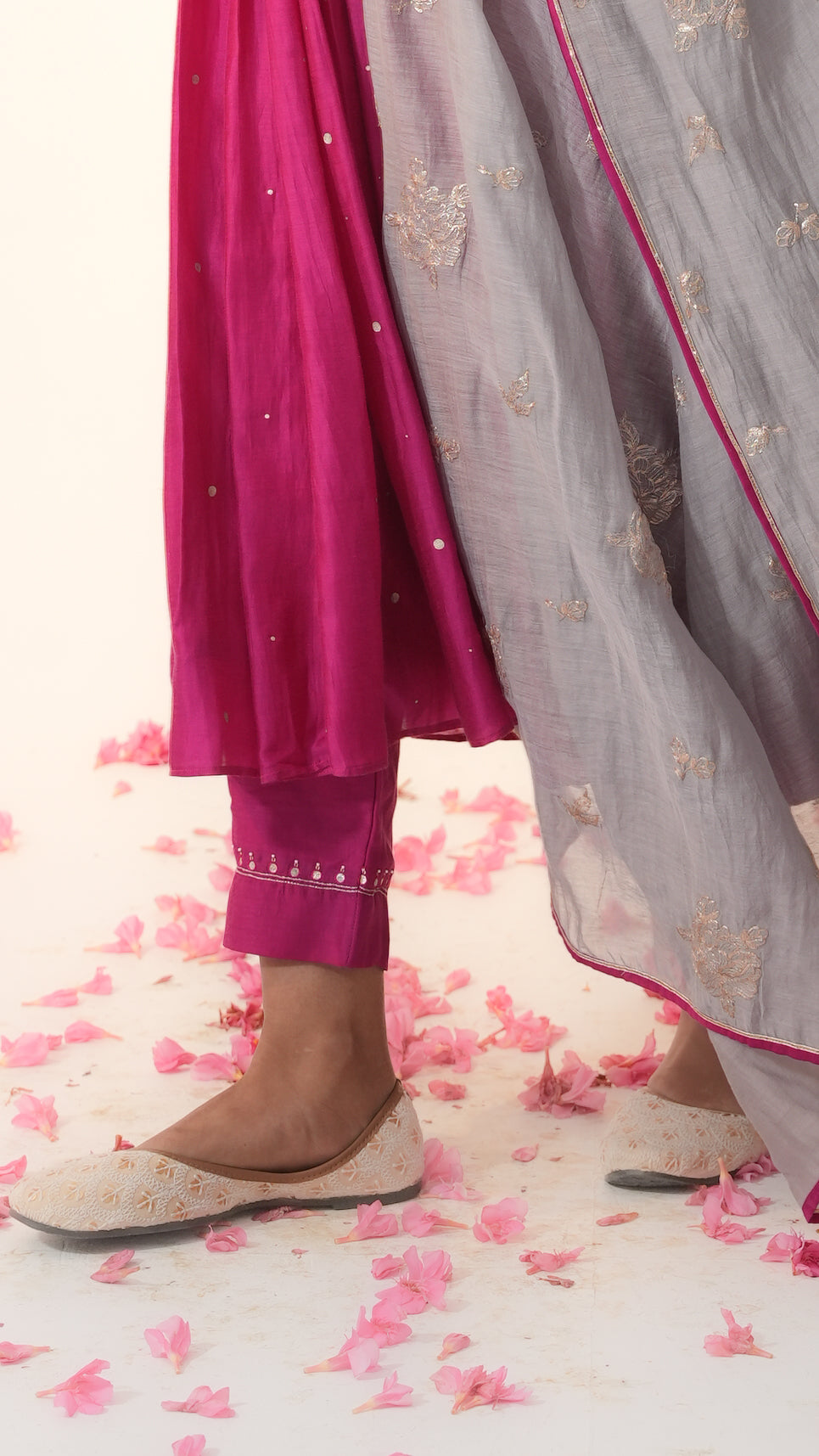 Qainaat - The Fuchsia Pink Anarkali Set