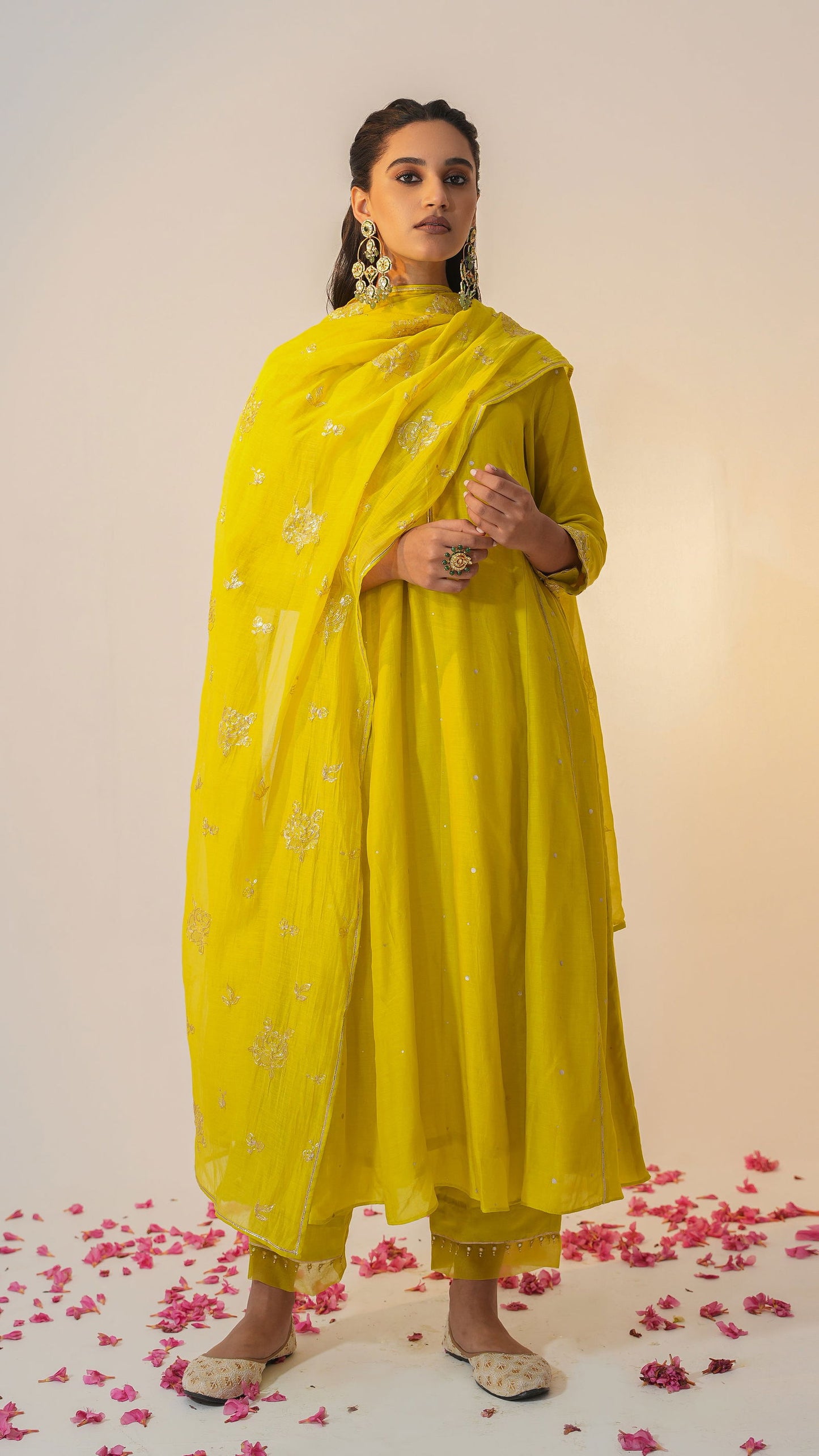 Hasrat - The Lime A-Line Kurta Set