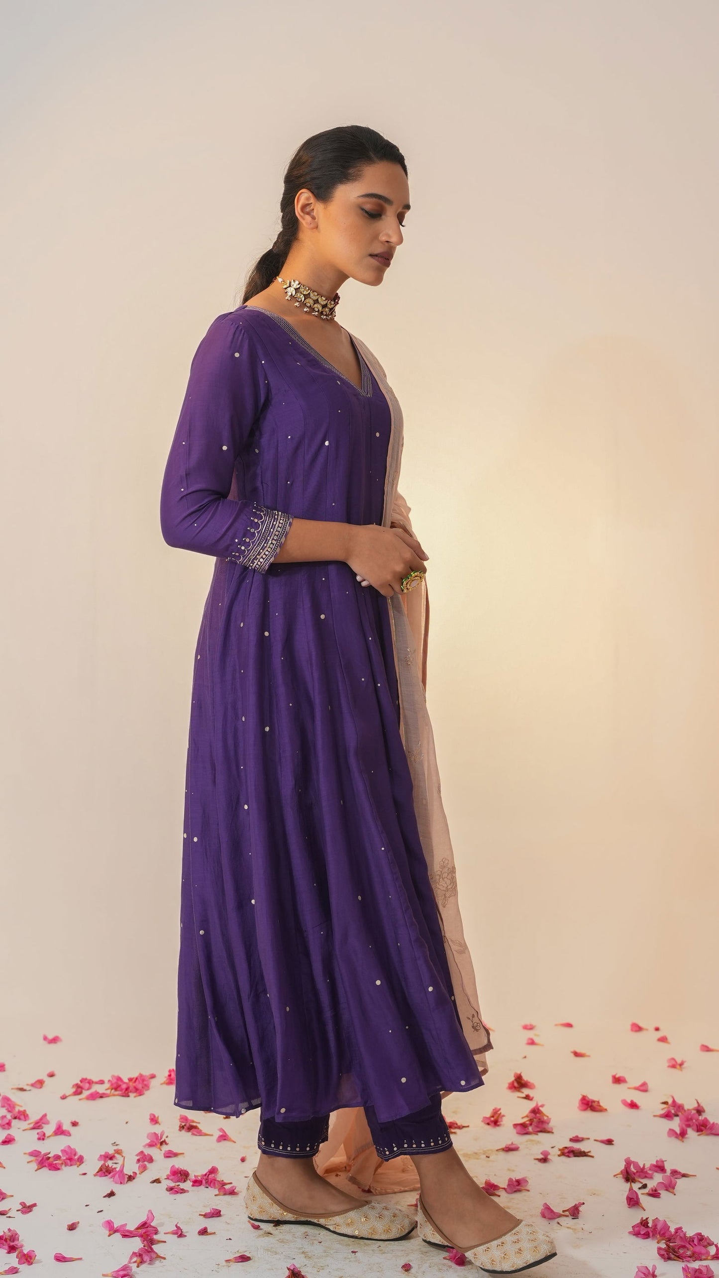 Ikhitiyaar - The Purple Anarkali Set