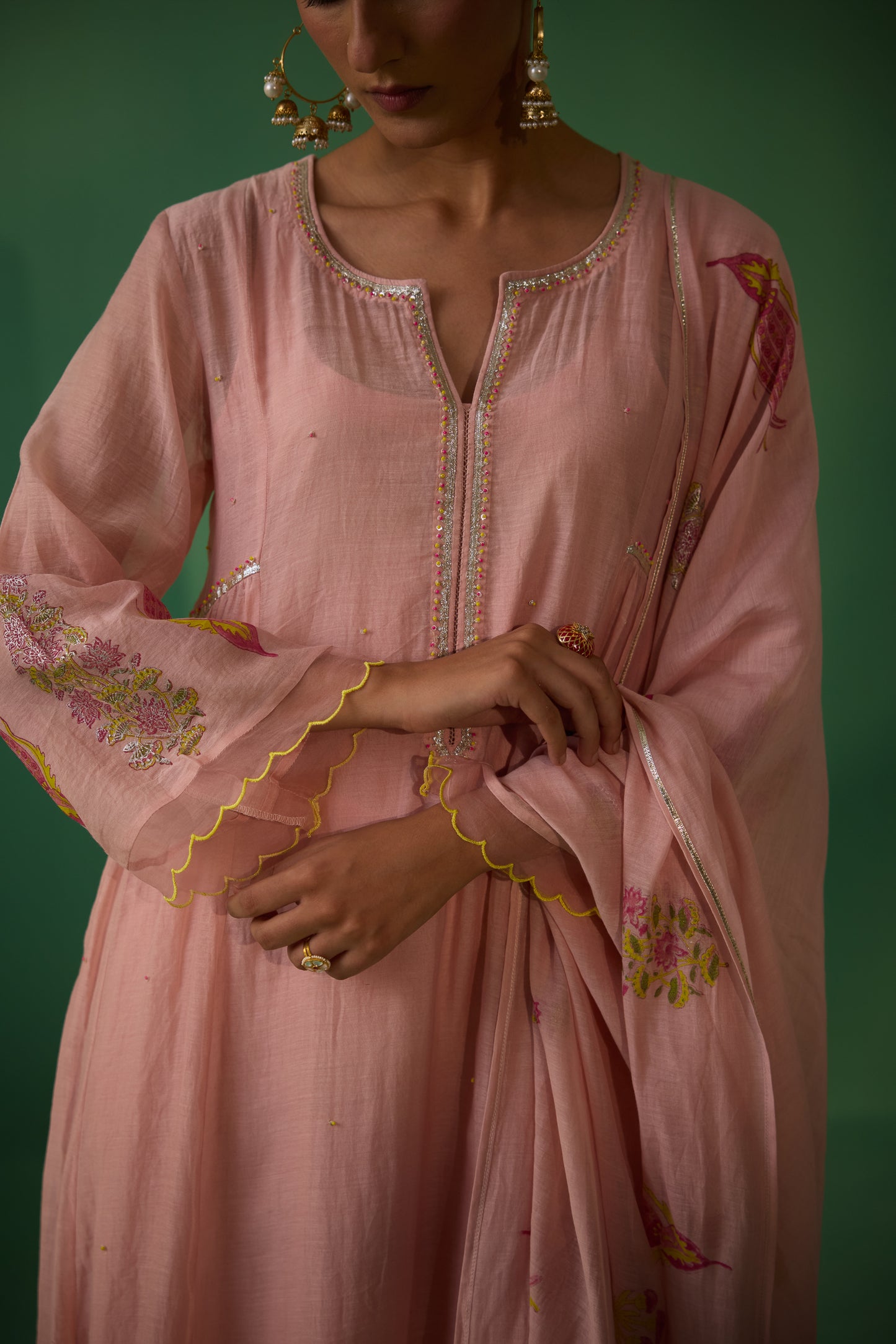 Mudra - Peach Kurta set