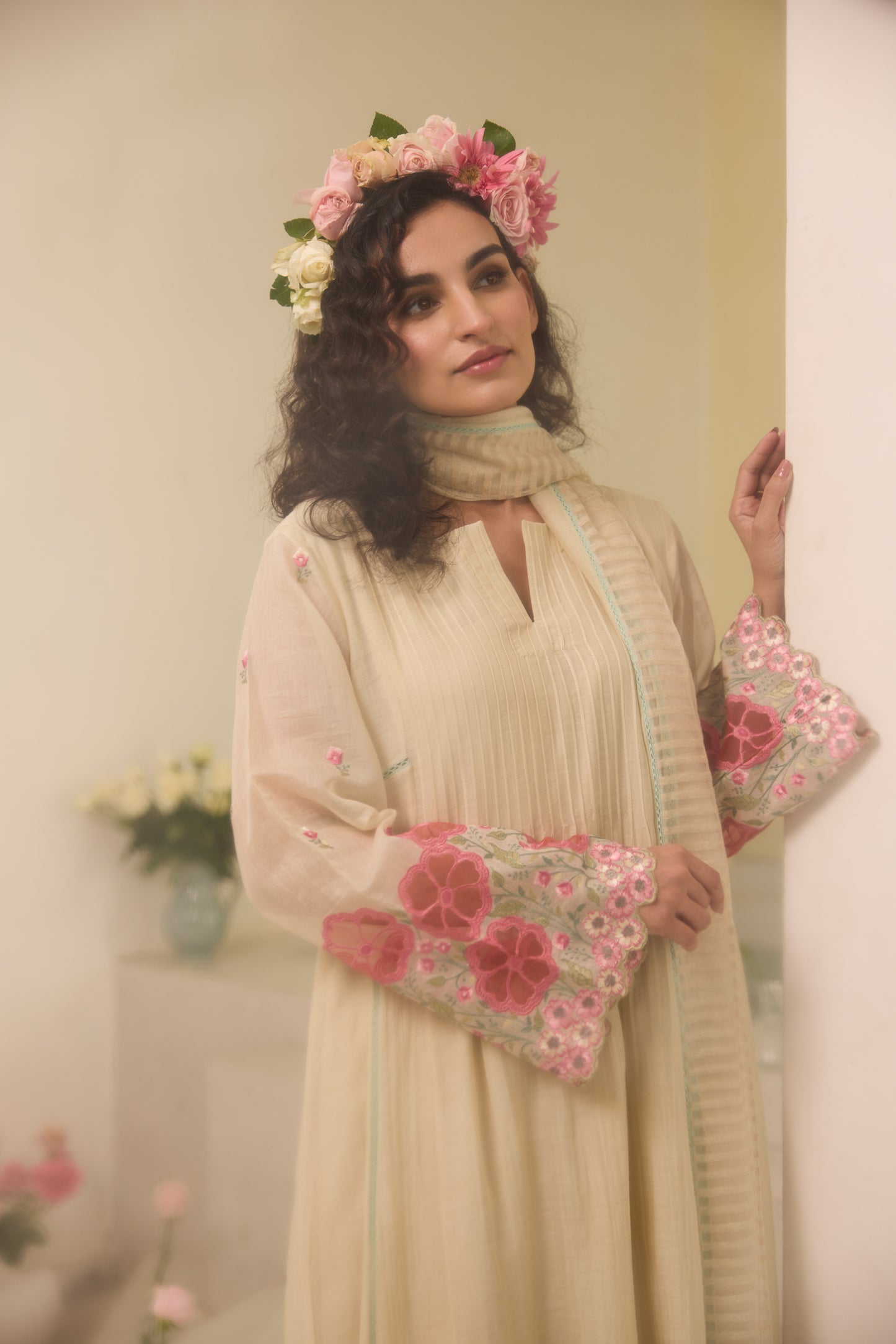 Camellia - The Cream A-line Kurta Set