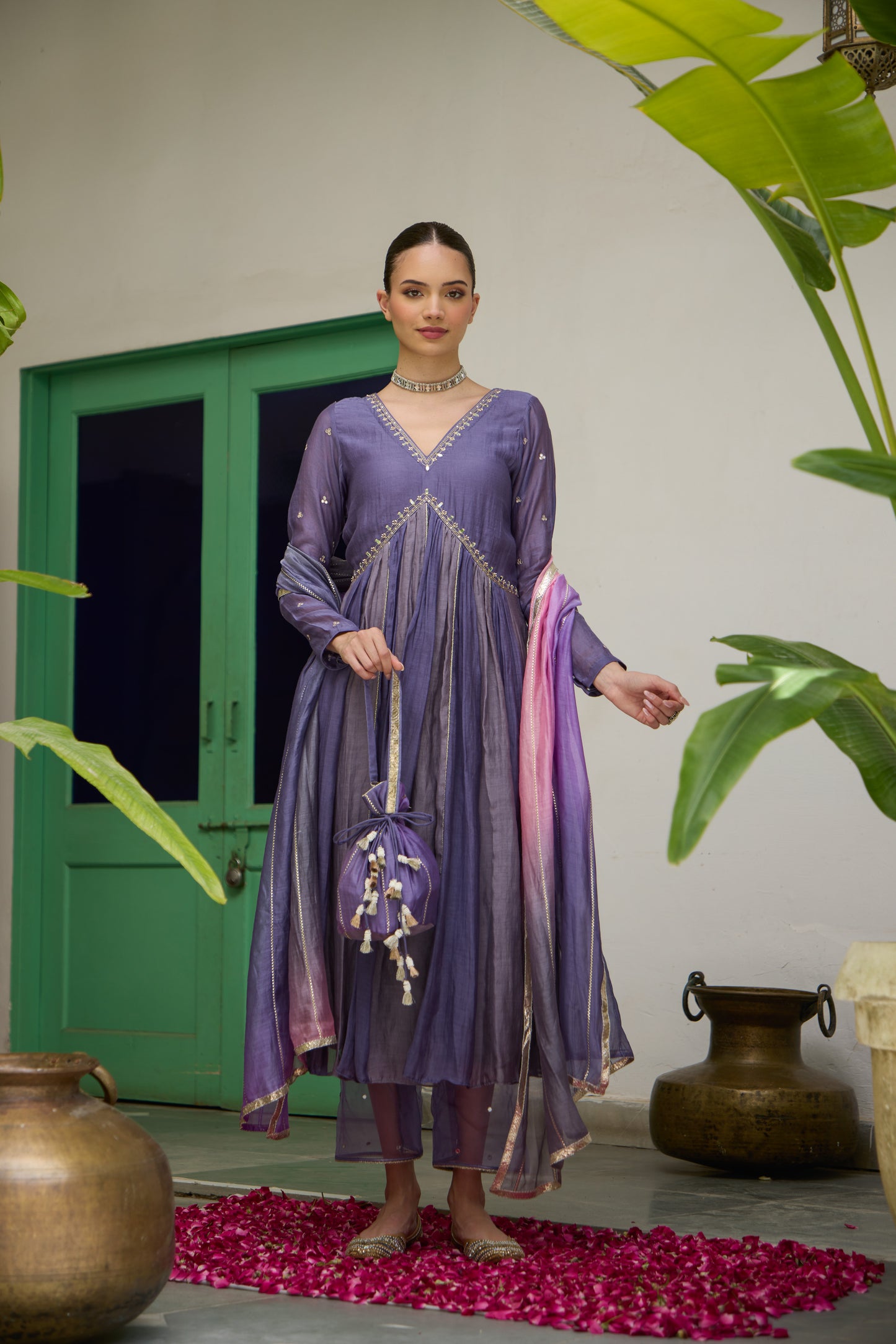 Damini - The Purple Ombre Set