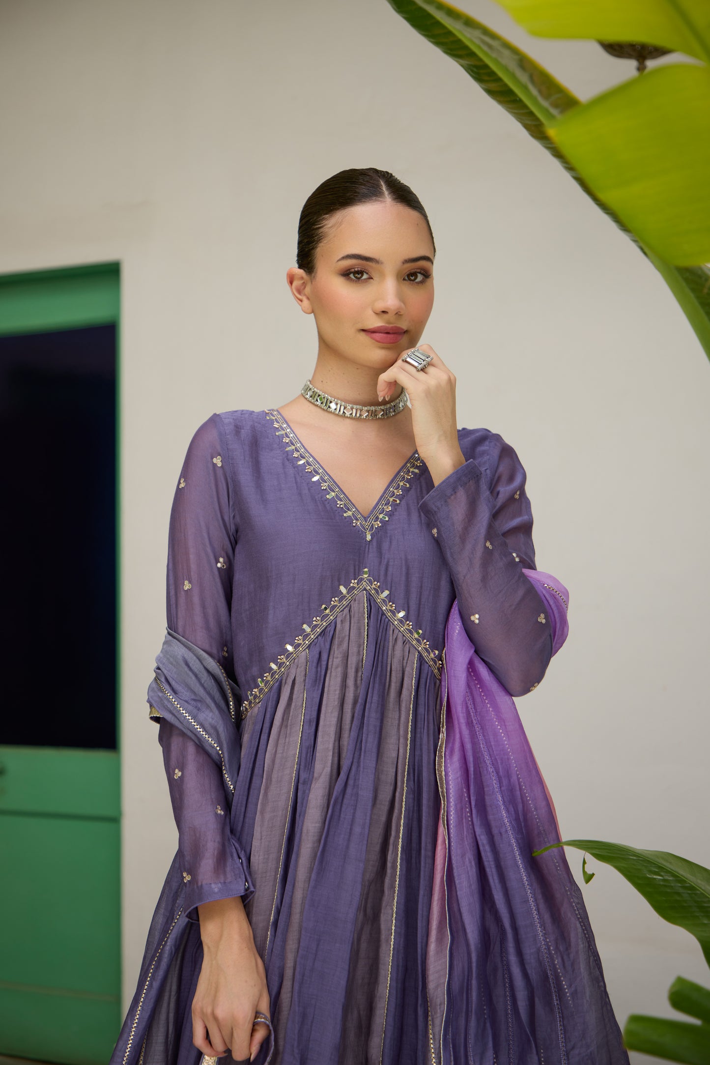 Damini - The Purple Ombre Set