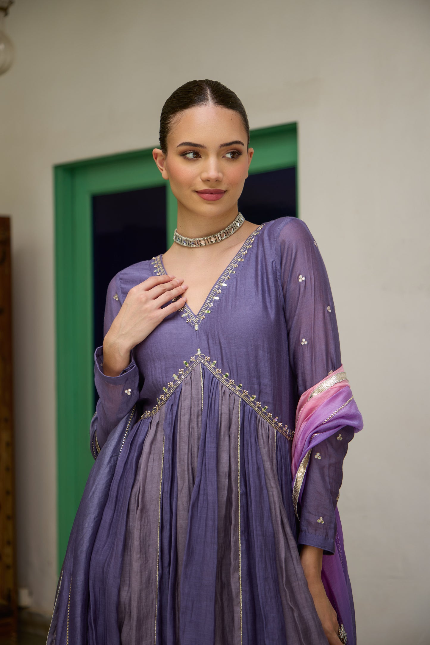 Damini - The Purple Ombre Set