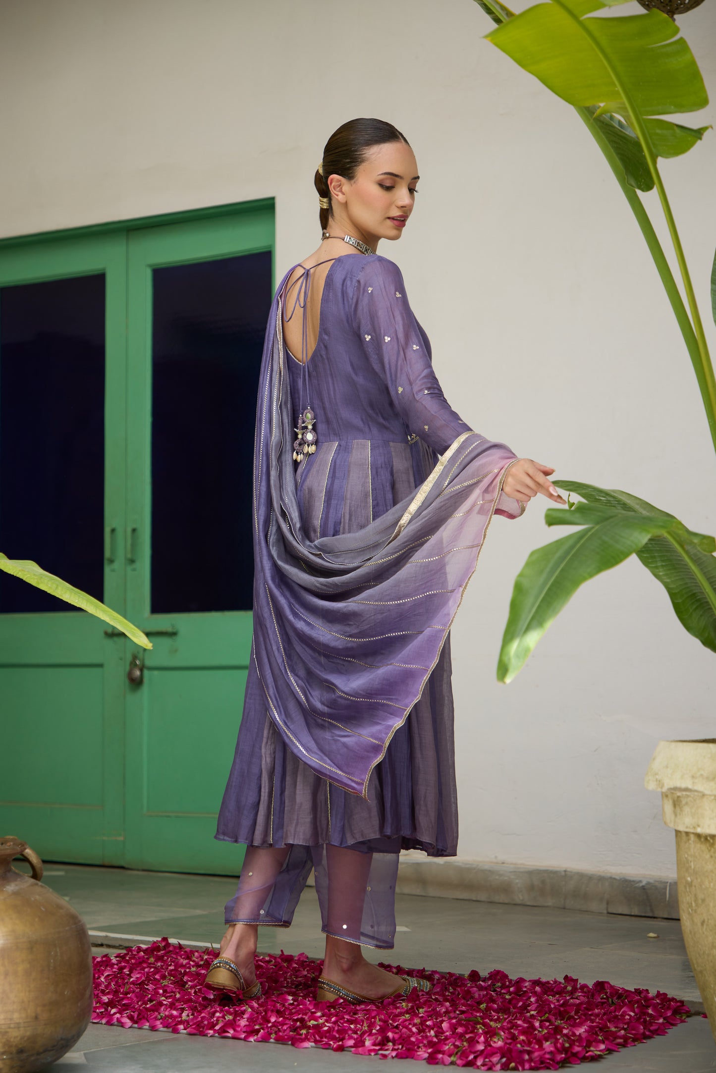 Damini - The Purple Ombre Set