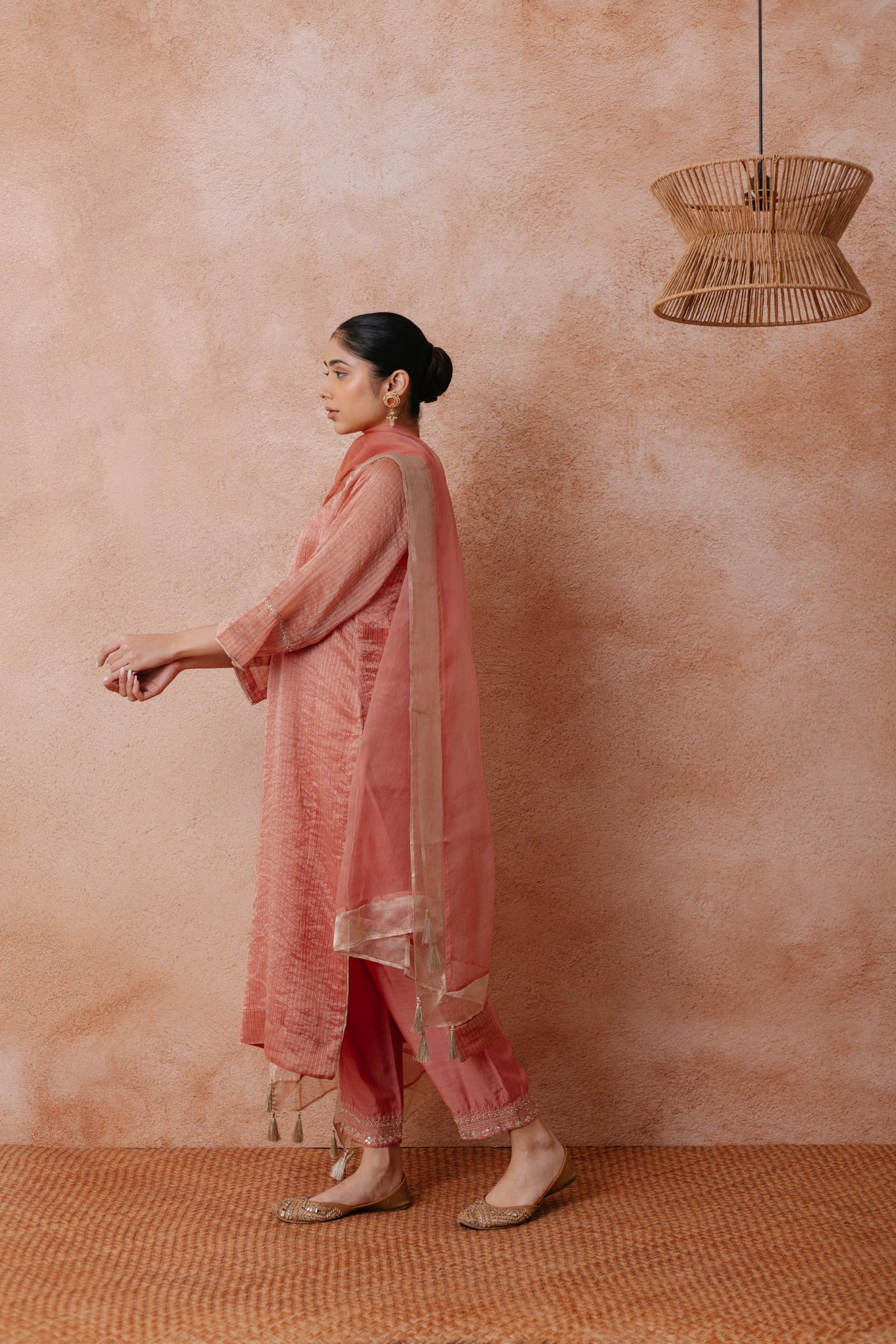 Maheen - The Coral Peach Suit Set