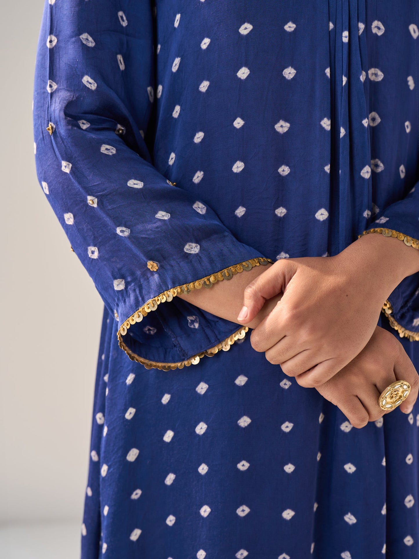 Meira - The Blue Bandhani Kurta Set