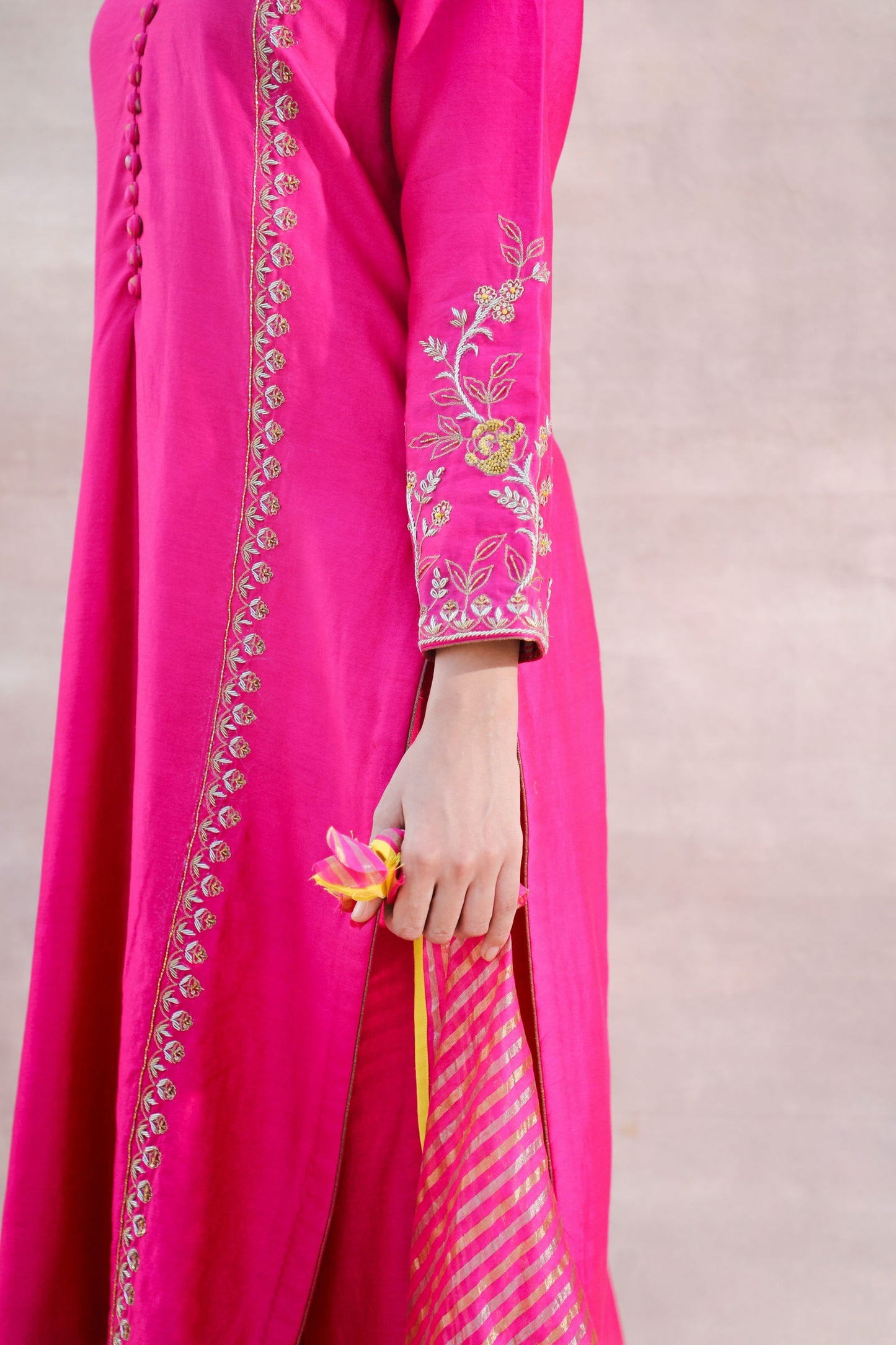 Noor - Pink Chanderi Suit