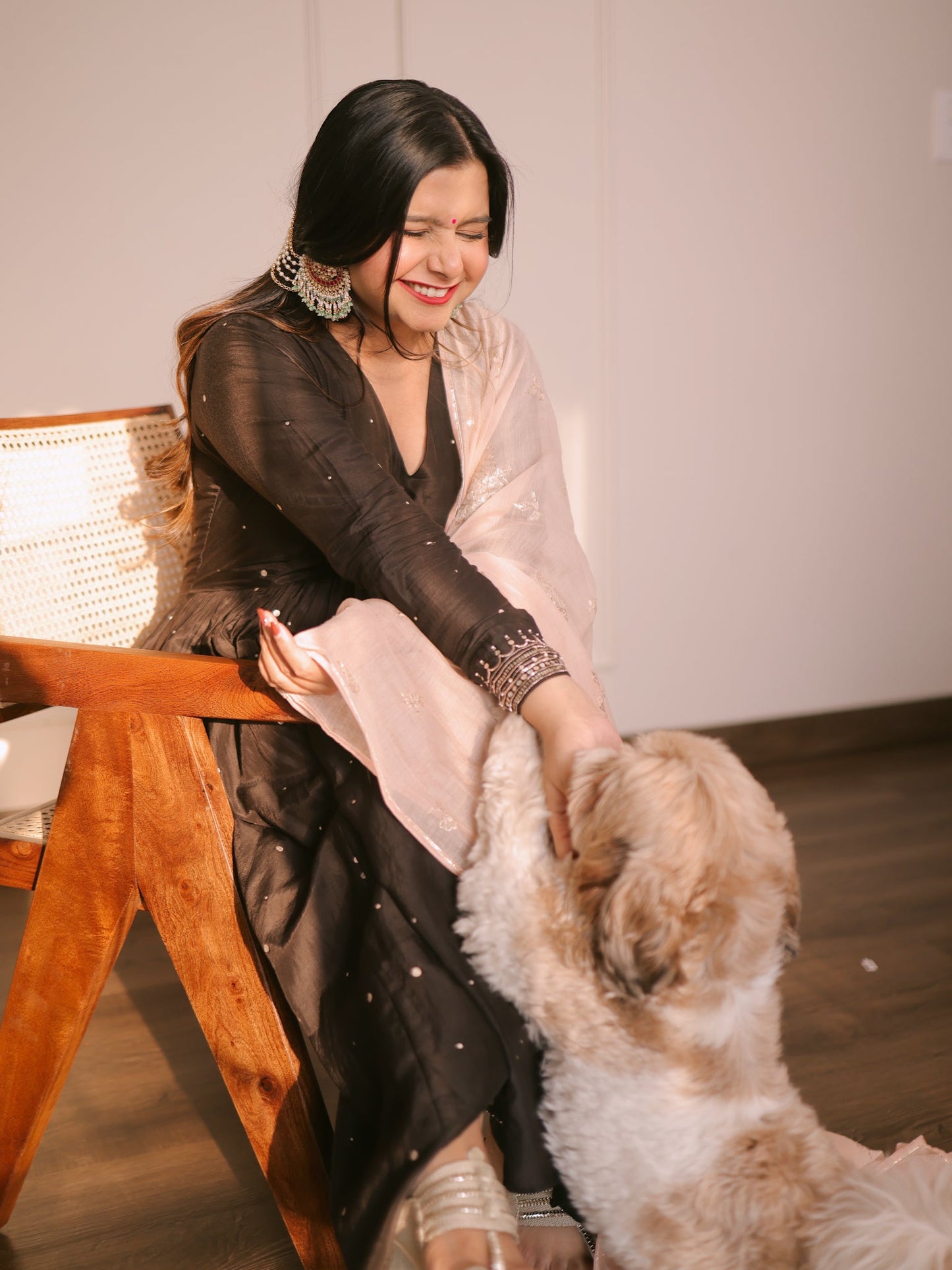 Radhika Bhardwaj in Zaniyah - The Black Anarkali Set