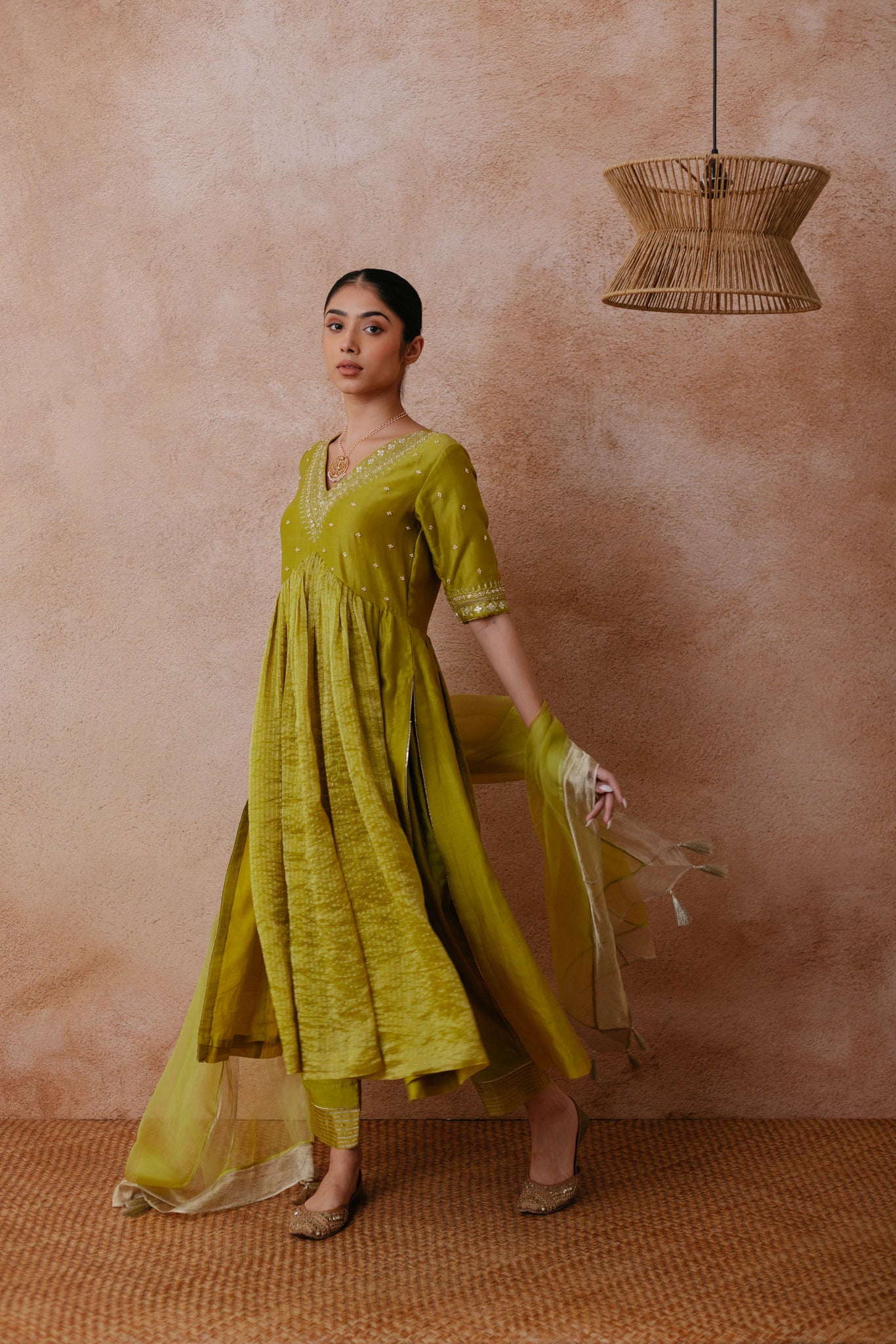 Sadia - The Green Anarkali Set