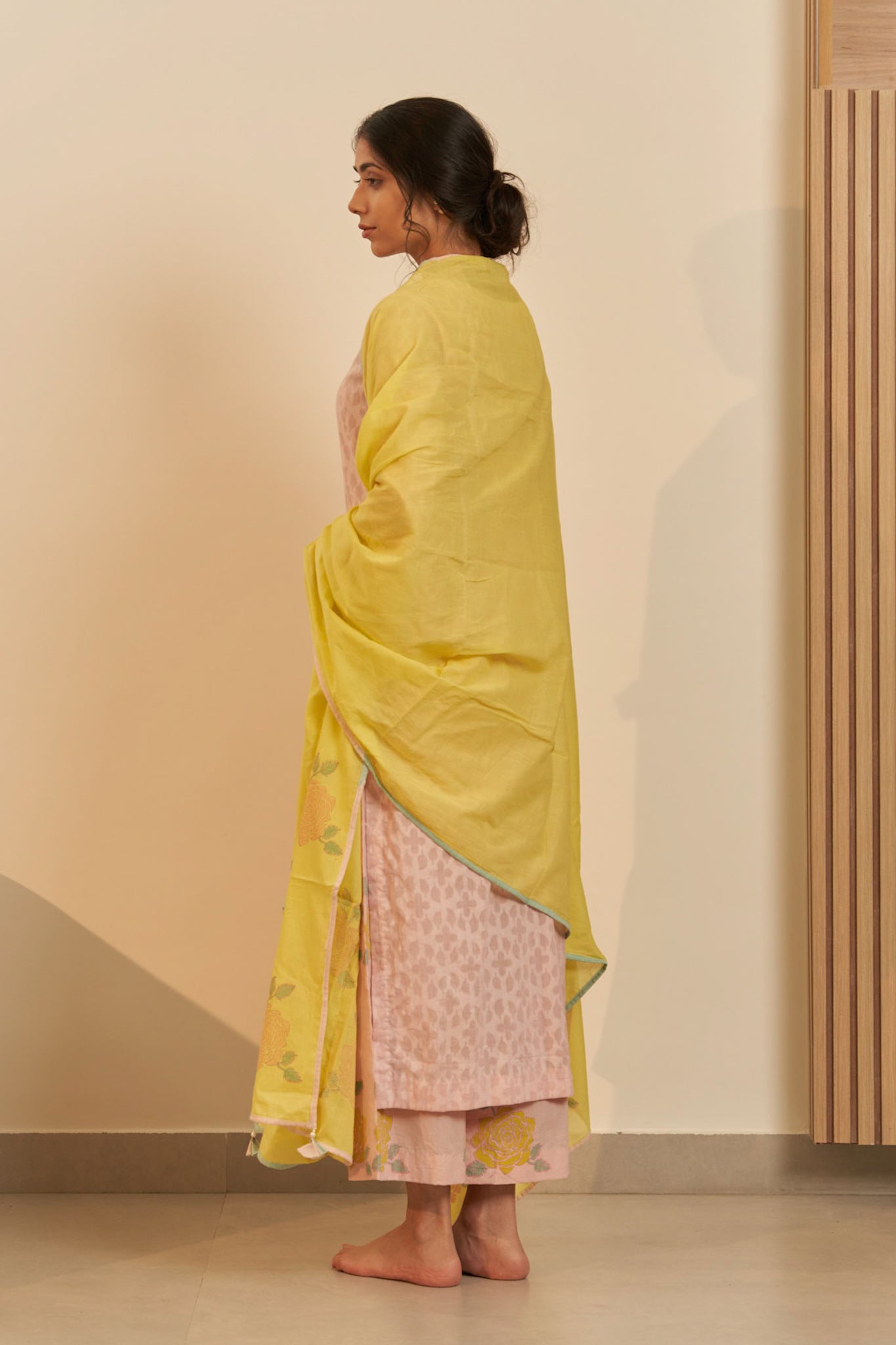 Sehaj - The Powder-Pink Straight Kurta Set