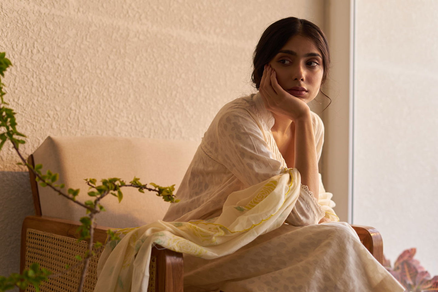 Urja - The Off-White Straight Kurta Set