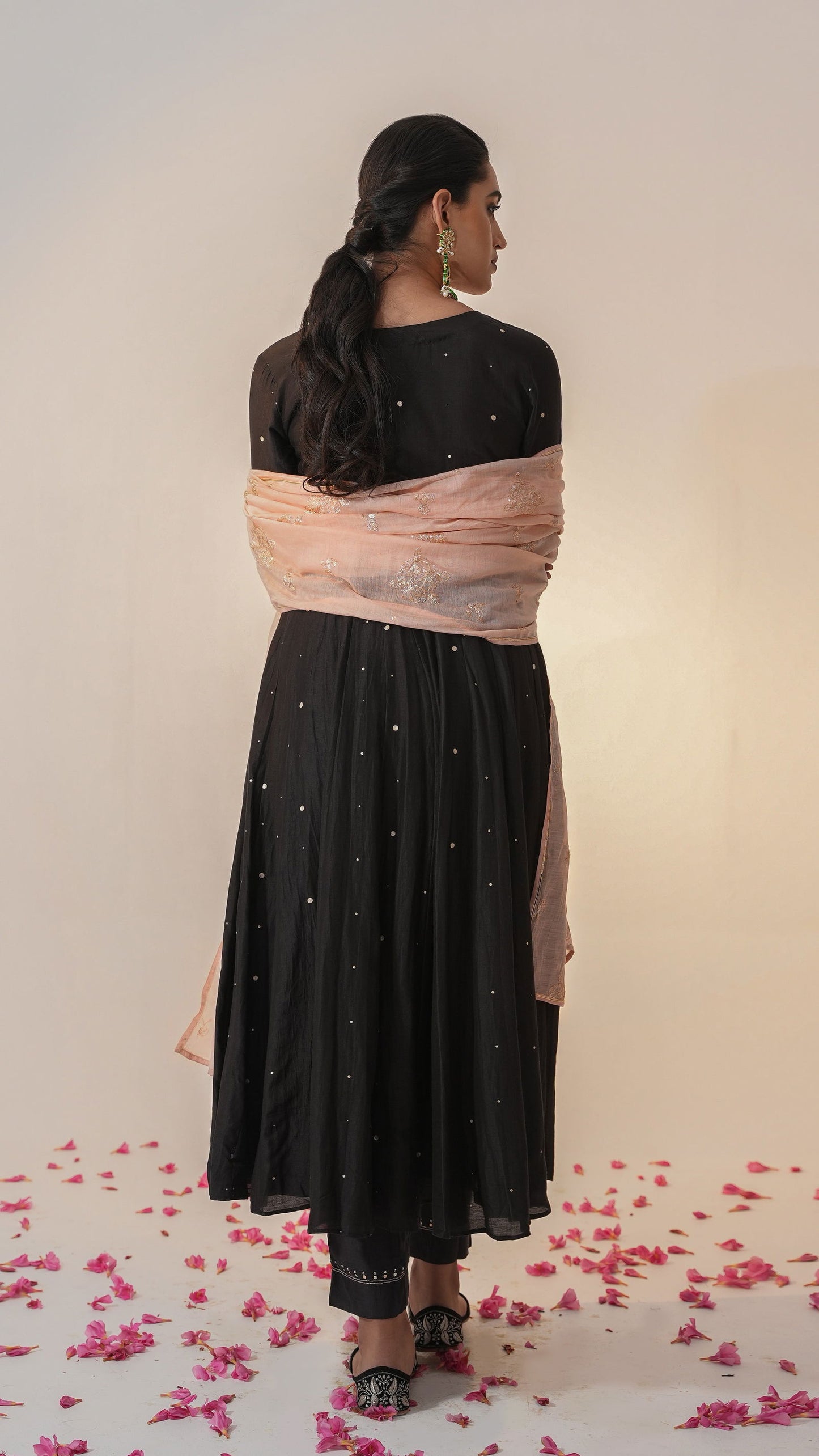 Zaniyah - The Black Anarkali Set