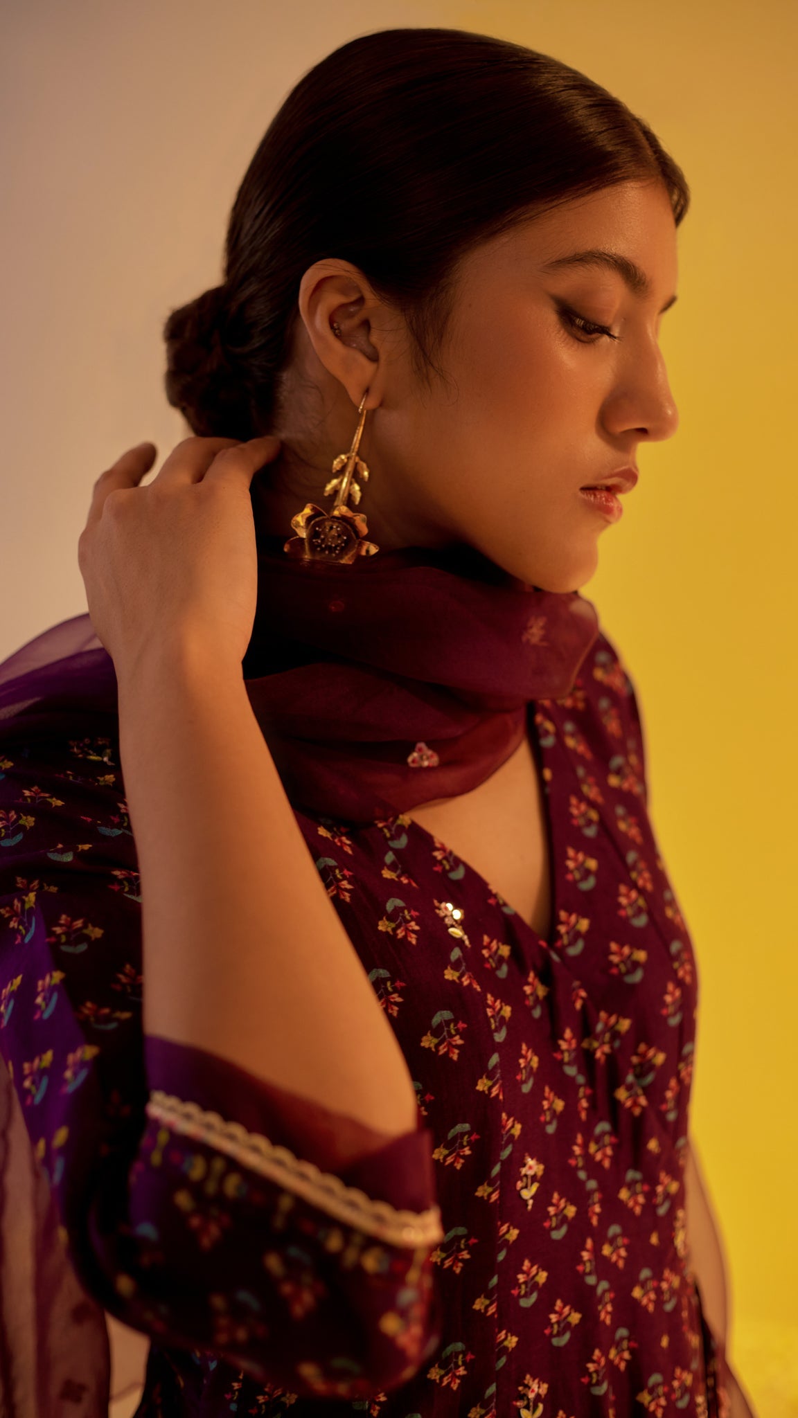 Zubaida - The Purple Angrakha Set