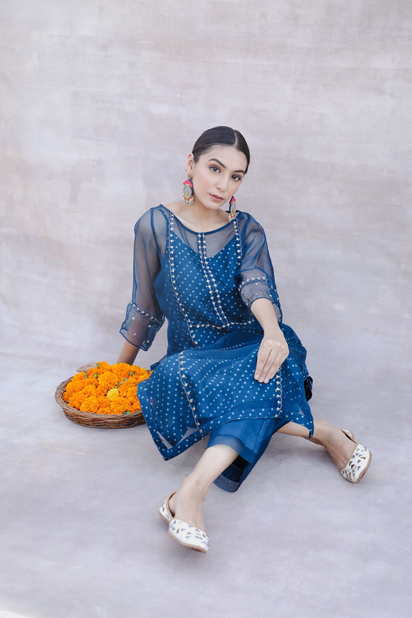 Zubia - Blue Organza Suit