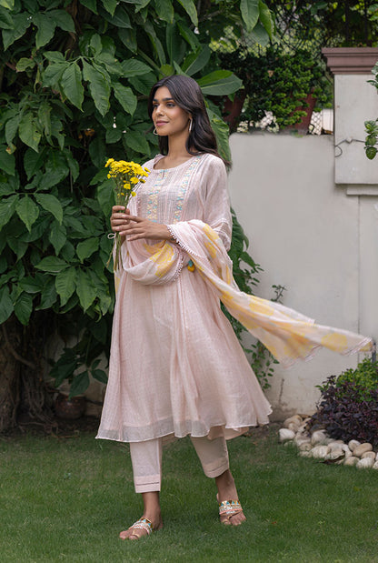 Rabeel - Pink and Yellow Rose Suit