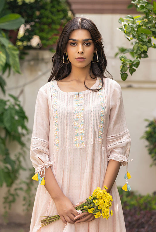 Rabeel - Pink and Yellow Rose Suit