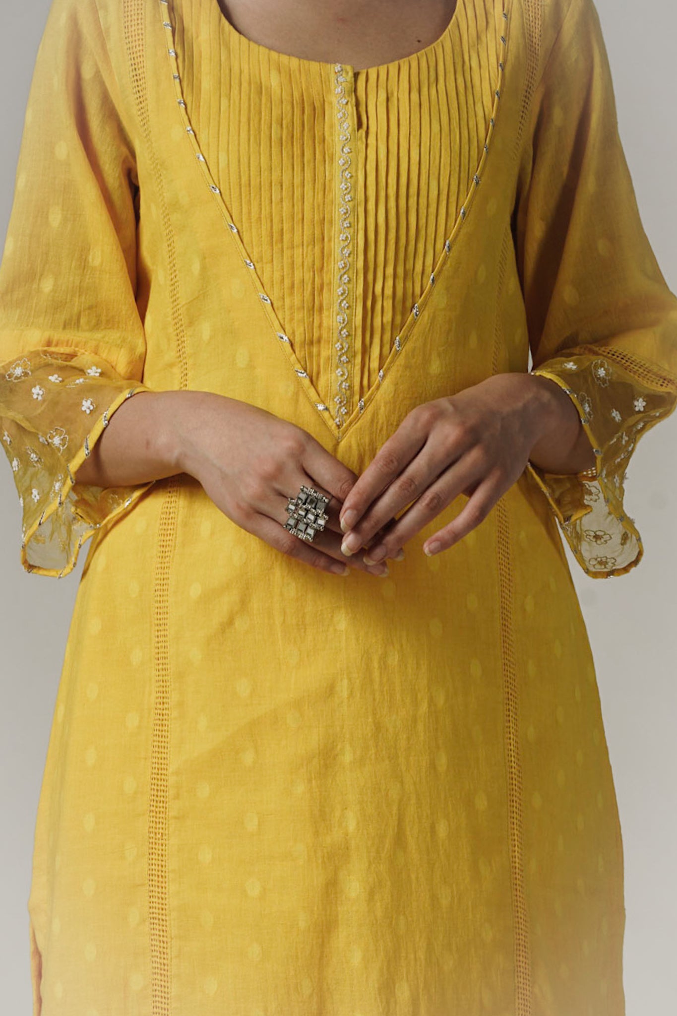 Yellow Suit with Salwar - 3 piece set