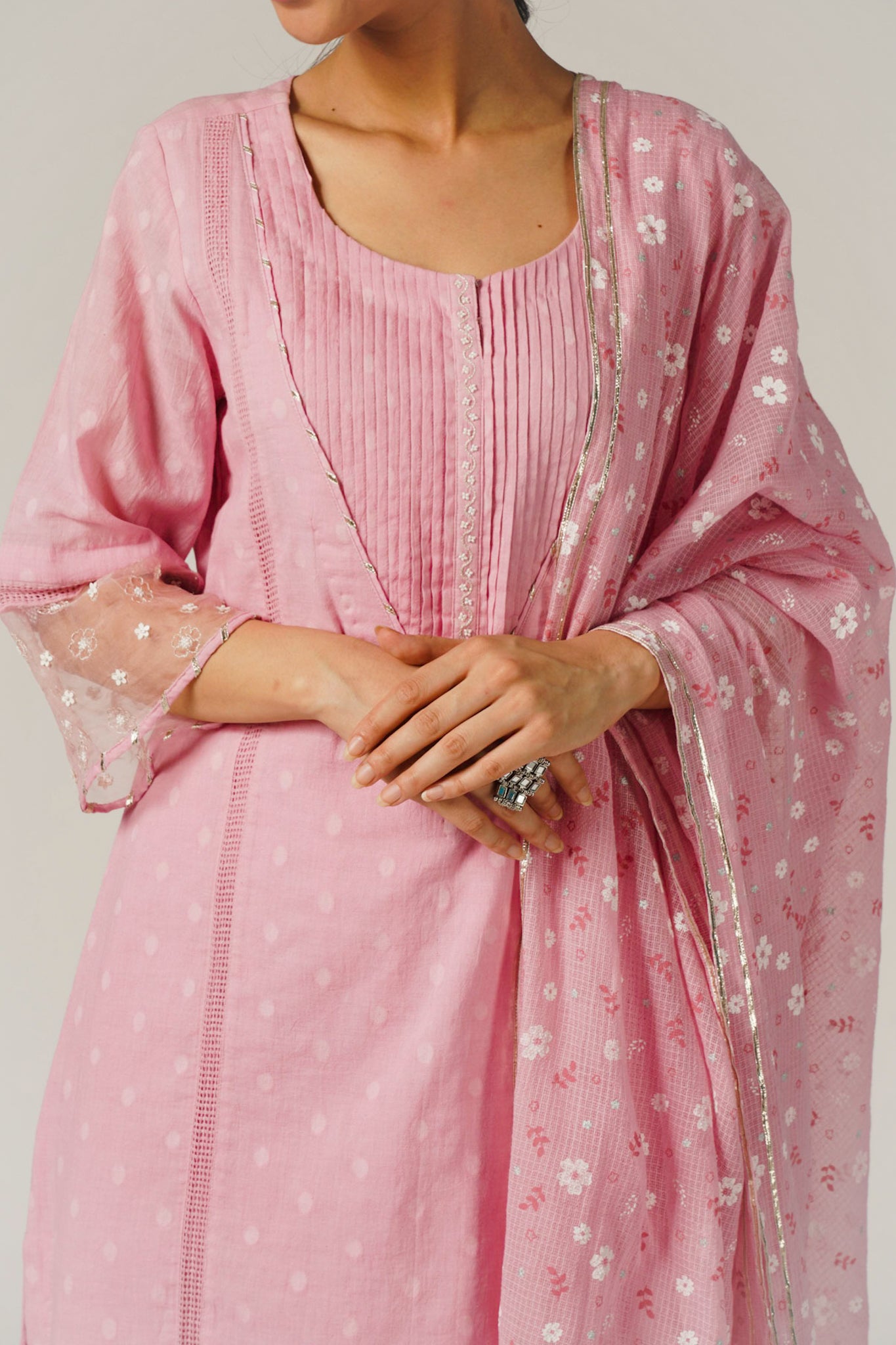 Pink Suit with Salwar - 3 piece set