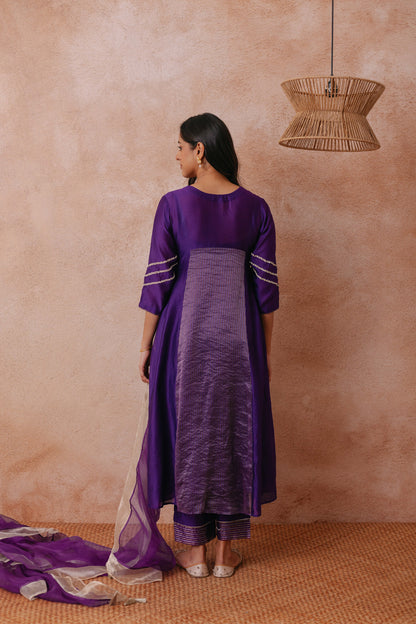 Maryam - The Purple A-Line Suit Set