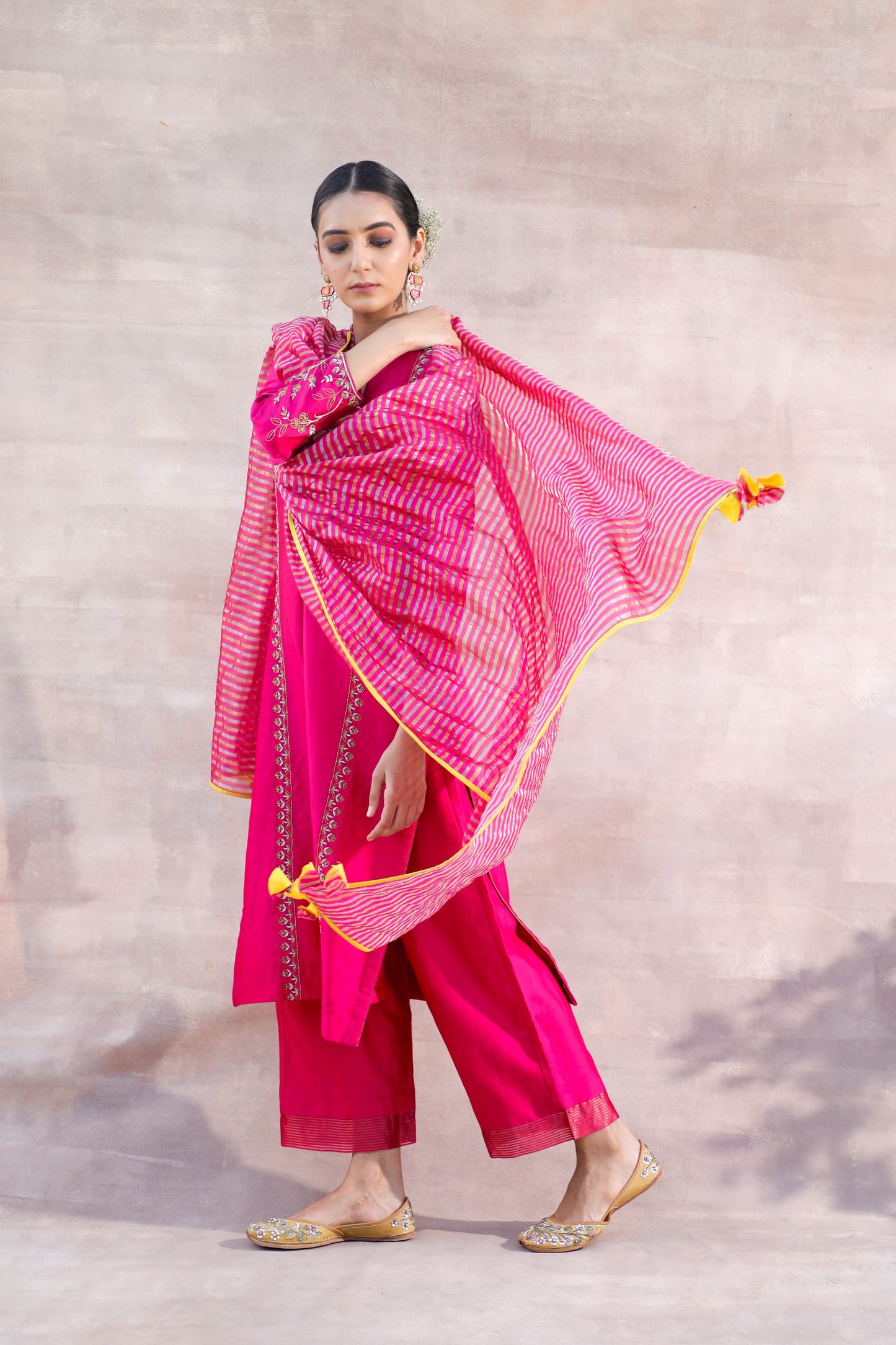 Noor - Pink Chanderi Suit
