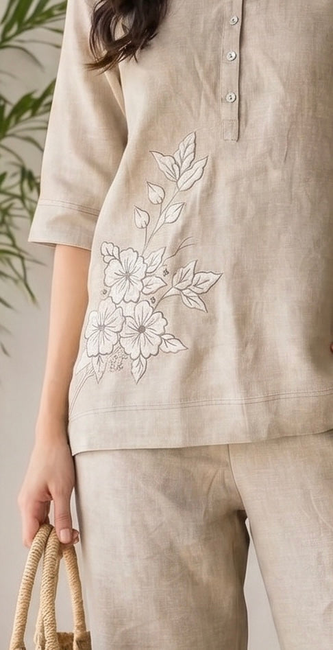 Dia - The Linen Co-ord Set (Self)