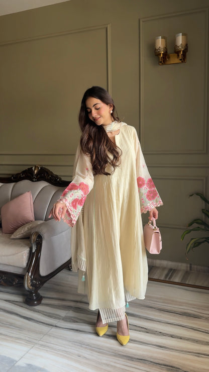 Camellia - The Cream A-line Kurta Set