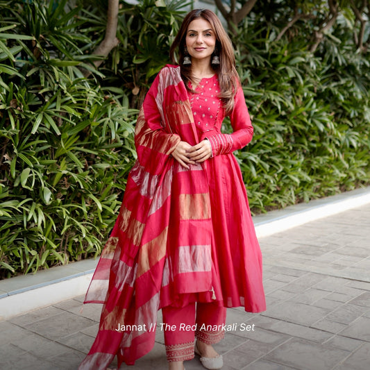 Gauri Mehta in Jannat - The Red Anarkali Set