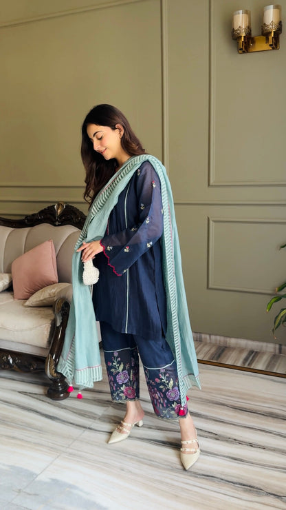 Daffodil - The Blue Kurta Set