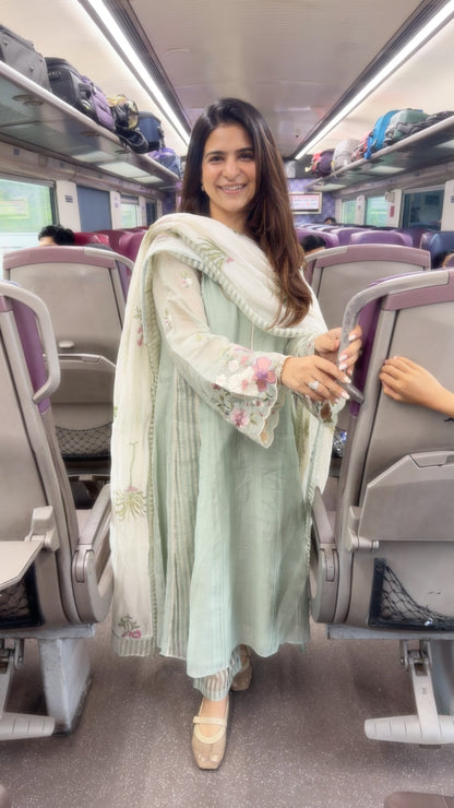 Alice - The Green Kalidaar Kurta Set