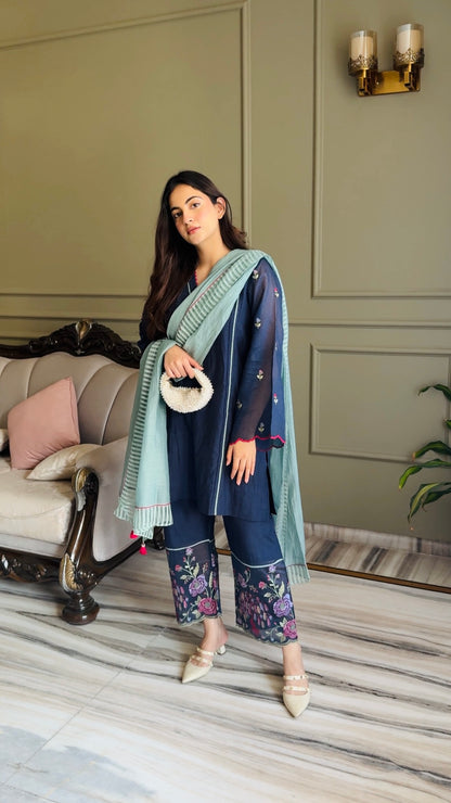 Daffodil - The Blue Kurta Set