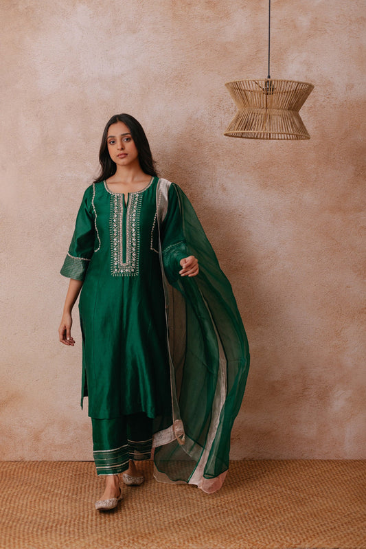 Ayaat - The Emerald Green Suit Set