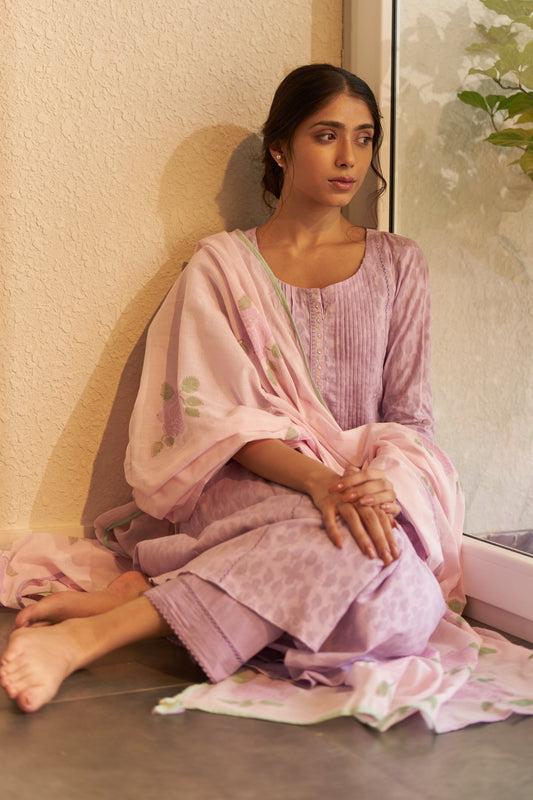 Drishti - The Lilac A-Line Kurta Set