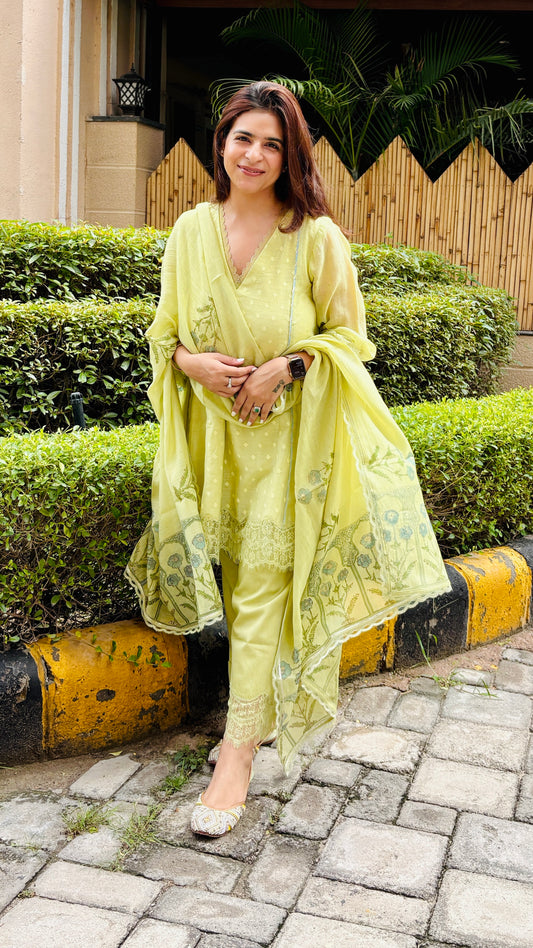 Veda - Green Kurta set