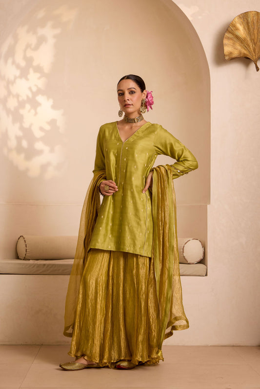 Fariah - The Green Sharara Set