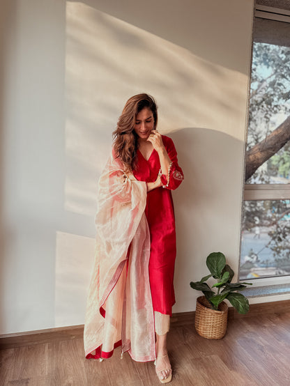 Urmi Daga in Sara - The Red Suit Set