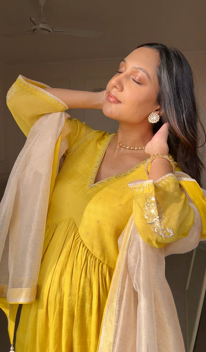NADIA - The Yellow Anarkali Set