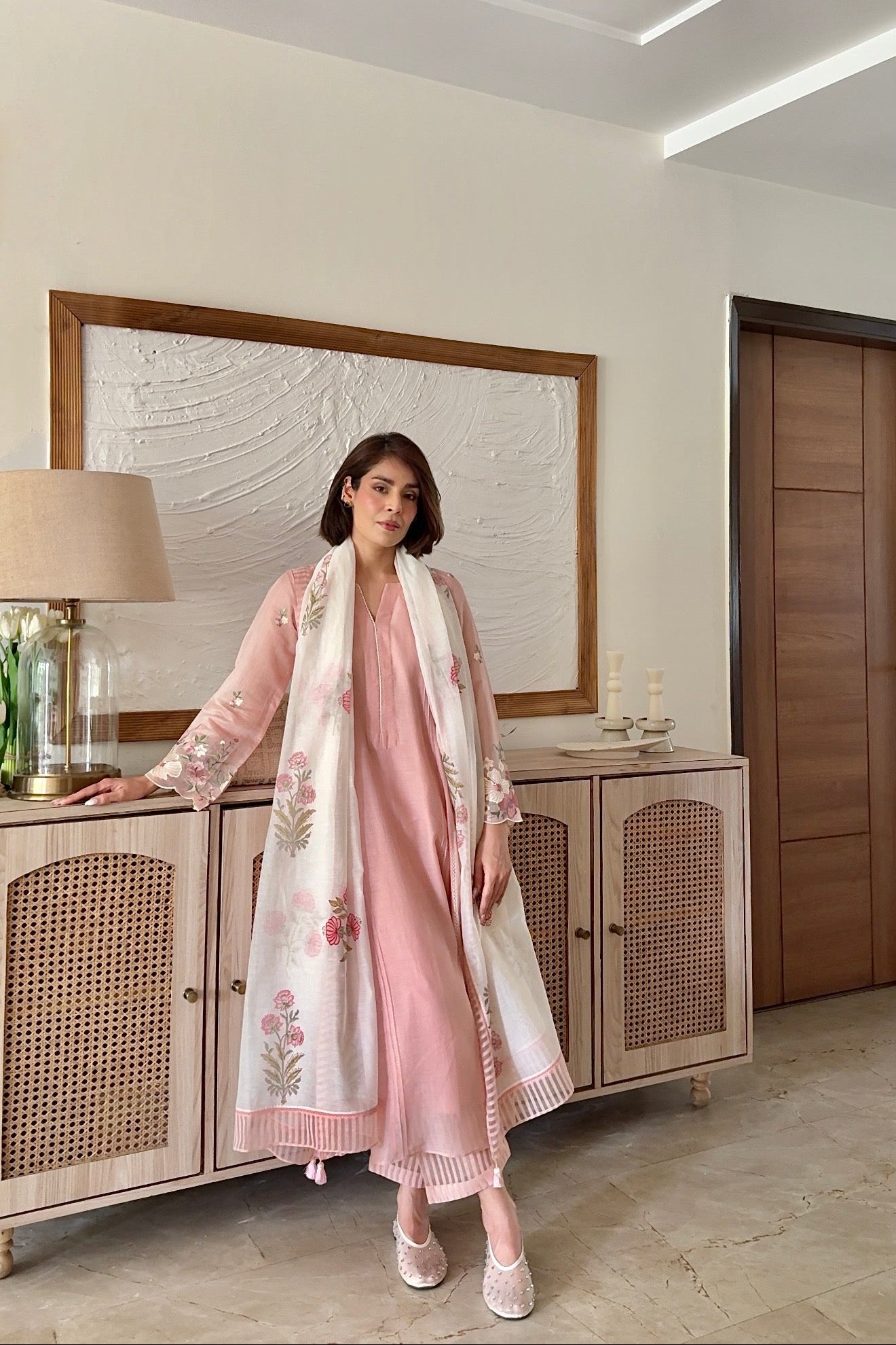 Roohi Marjara in Alice (Peach) - The Kalidaar Kurta Set