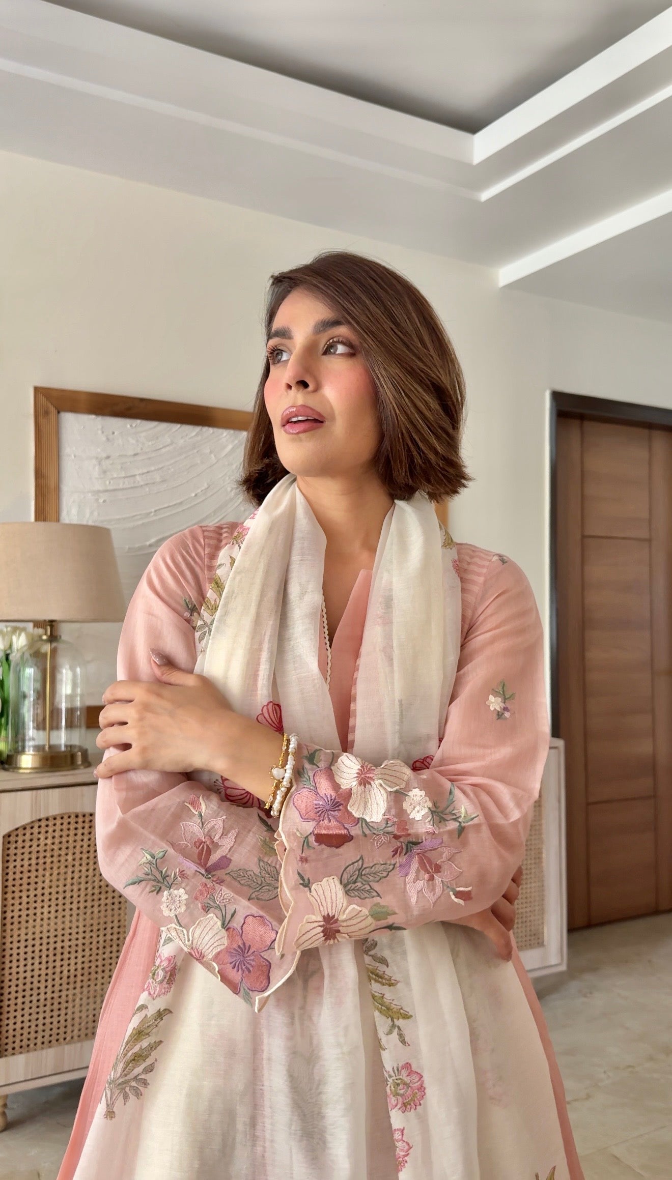Roohi Marjara in Alice (Peach) - The Kalidaar Kurta Set