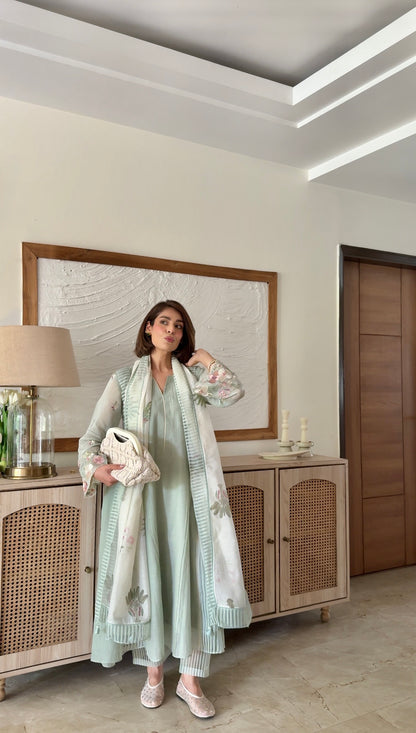 Roohi Marjara in Alice (Peach) - The Kalidaar Kurta Set