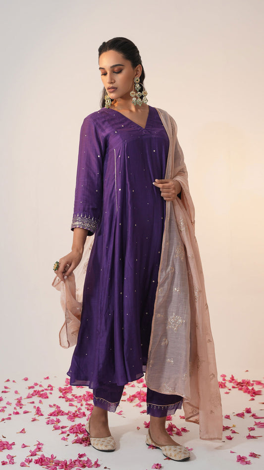 Inaayat - The Purple A-Line Kurta Set