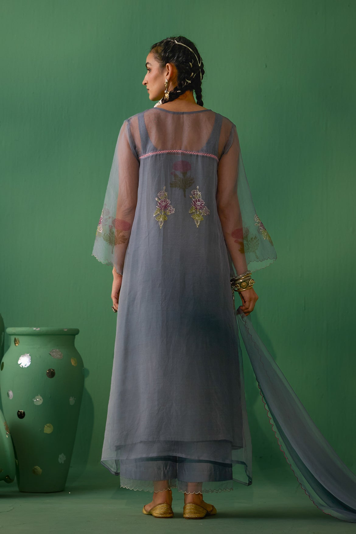 Mukti - Grey Kurta set
