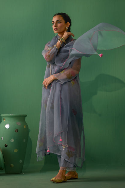 Mukti - Grey Kurta set