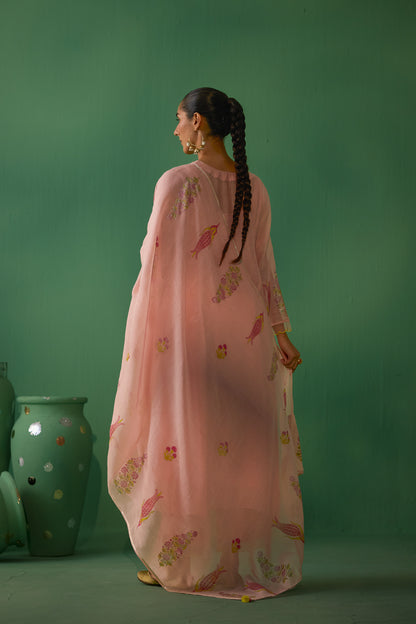 Mudra - Peach Kurta set
