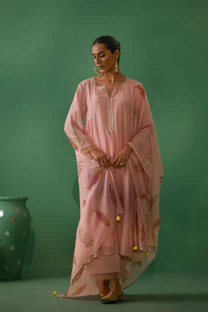 Mudra - Peach Kurta set