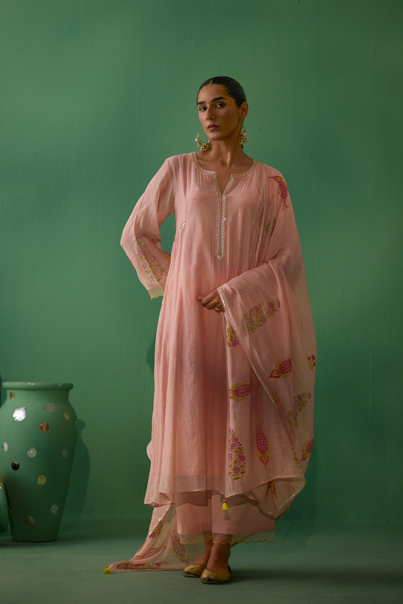 Mudra - Peach Kurta set